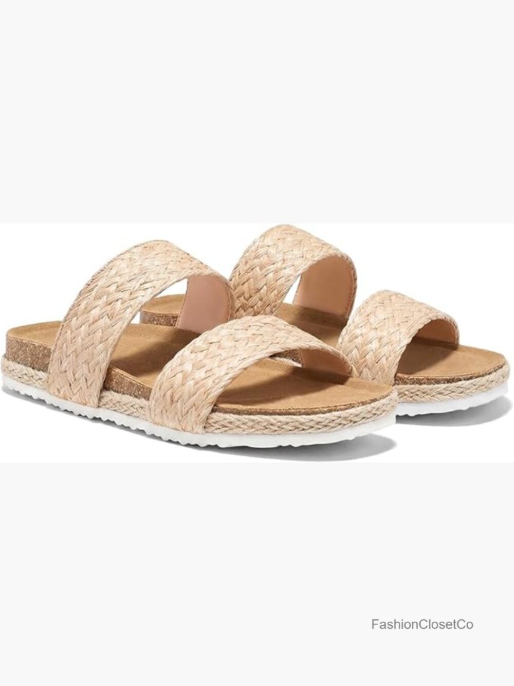 Platform Sandals with Arch Support Slip On Summer Shoes